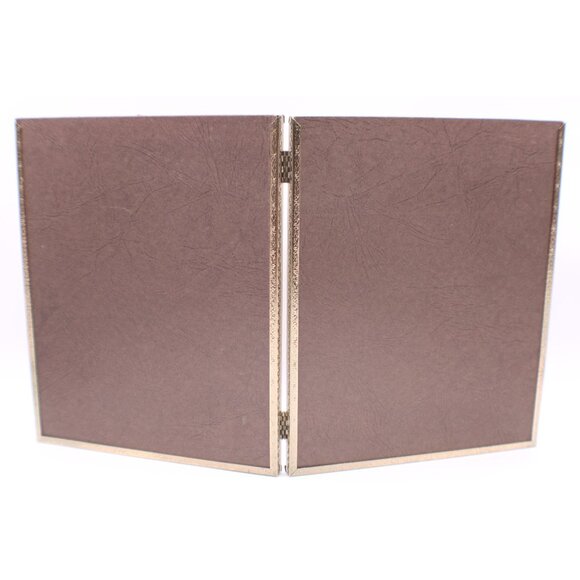 Brass Ornate Double Hinge Frame 8x10" Glass Desktop Vintage Side by Side Pics - Picture 4 of 8